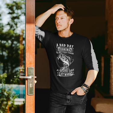 A Bad Day At Fishing Men Long Sleeve Shirt